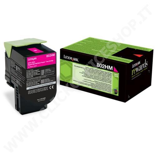 TONER LEXMARK 80C2HME (3.000PG) MAGENTA - ORIGINALE